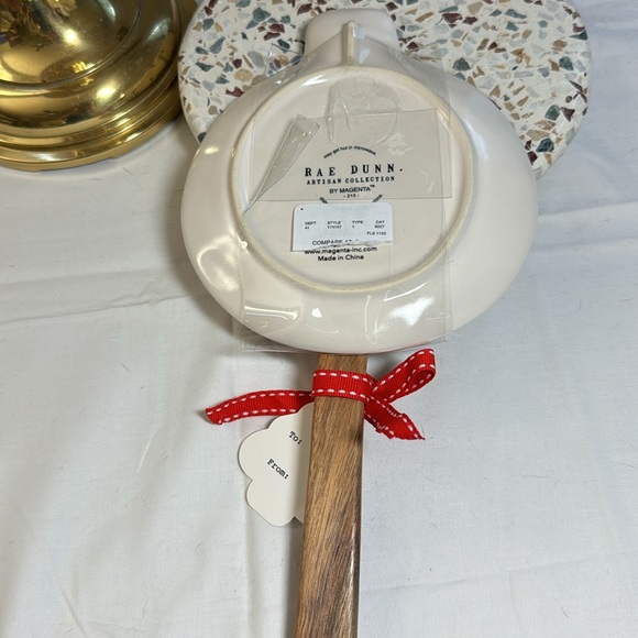 Rae Dunn spoon rest with wooden spoon - Picture 4 of 4